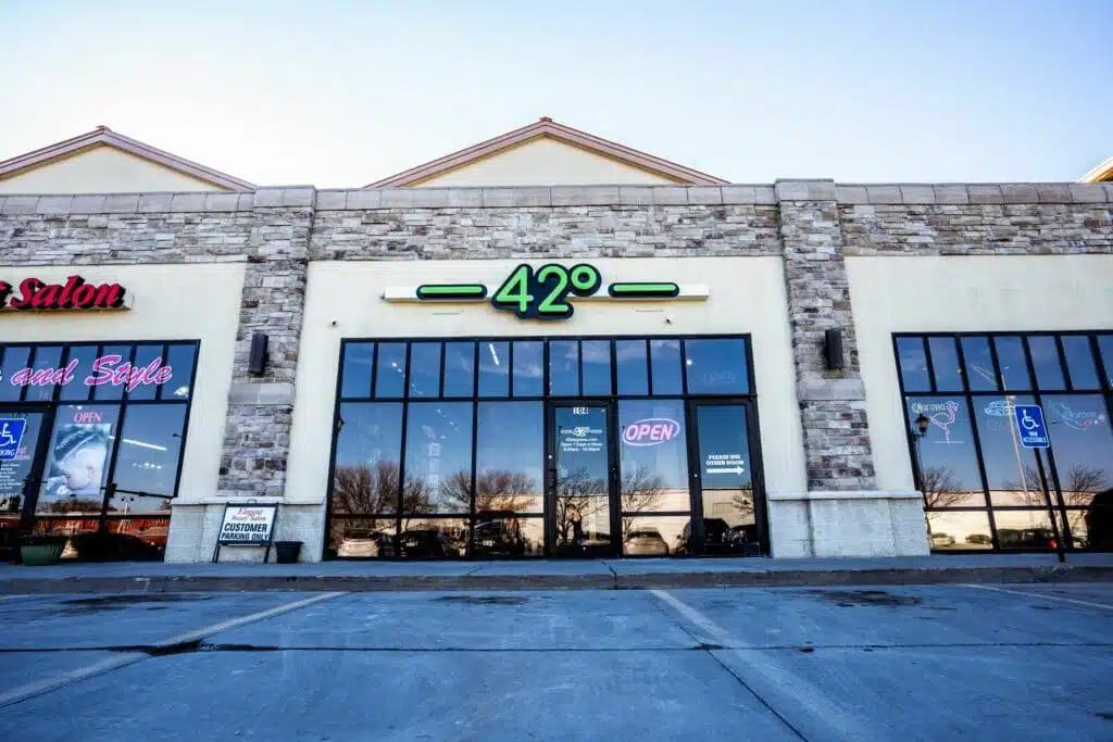 Pet CBD in Omaha - The Best Places to Buy Pet CBD - 42degrees omaha ralston 5 1 - 42 Degrees Dispensary in Omaha, Lincoln, Bellevue, Council Bluffs and Beyond. 42 Degrees Storefront 5170 S 72nd St, Ralston, NE 68127