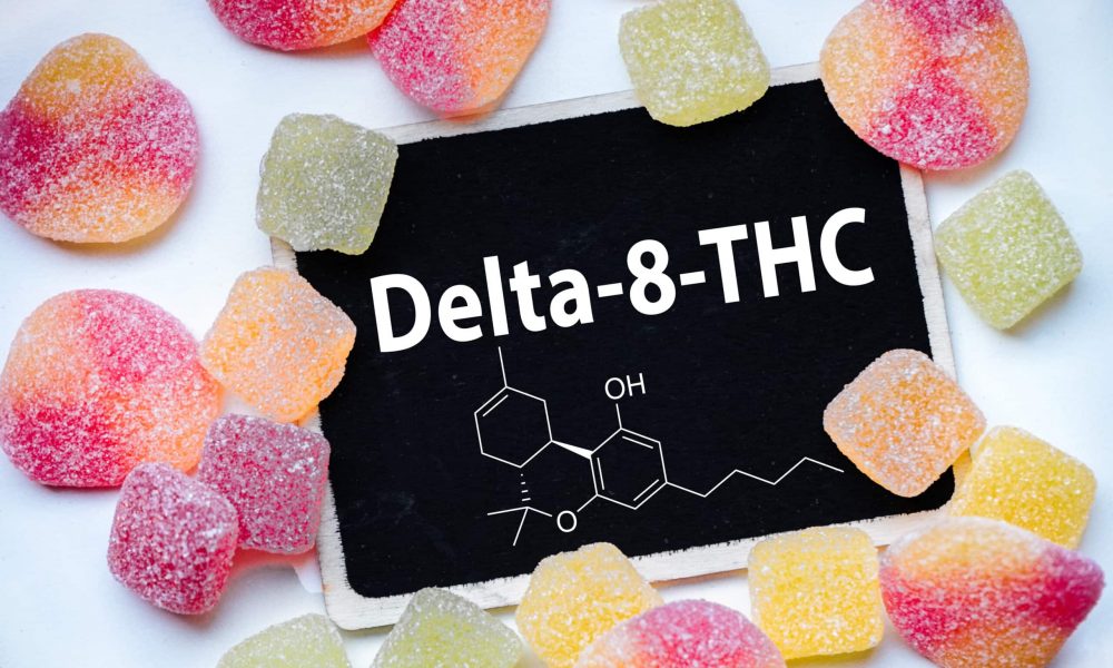 Medical Marijuana Edibles, Gummy Candies Infused with Delta 8 THC Cannabis in food industry